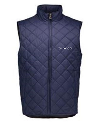 Diamond Quilted Vest - Navy Truvaga [42334]
