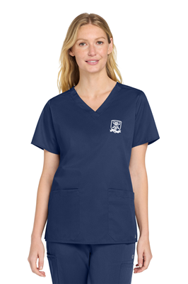 Wink Women’s WorkFlex V-Neck Top Navy 0824 [42770]